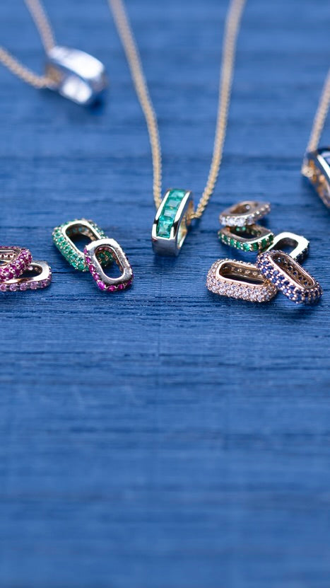 Mini Small Pavé Diamond Legend Link Necklace