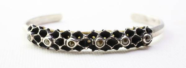 Patina Rose-cut Diamond Pinecone Cuff