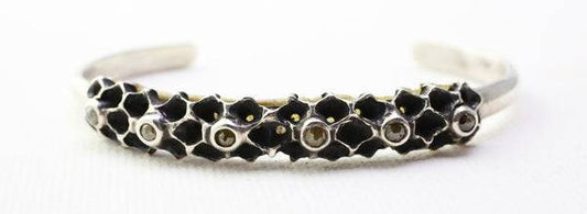Patina Rose-cut Diamond Pinecone Cuff