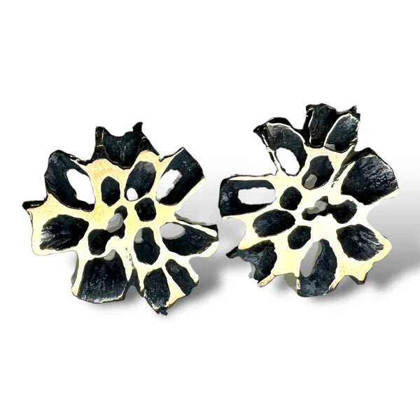 Patina Sweetgum 3/4" Slice Stud Earrings