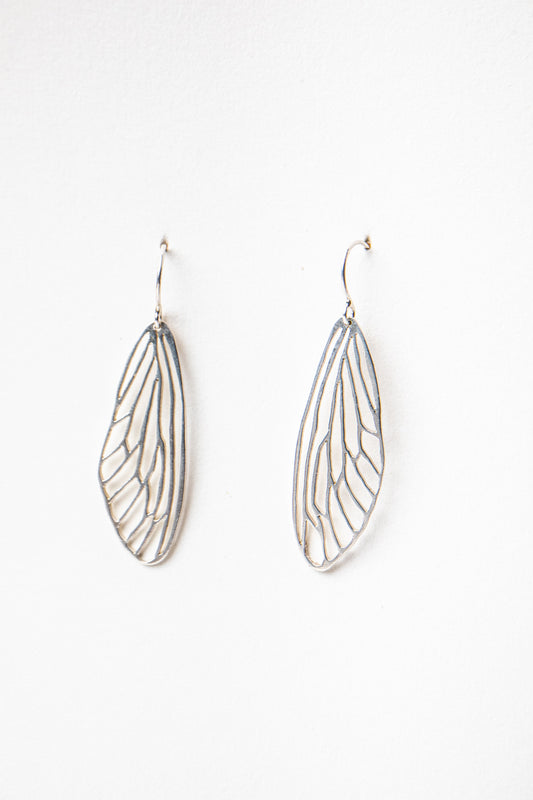 Silver Cicada Earrings