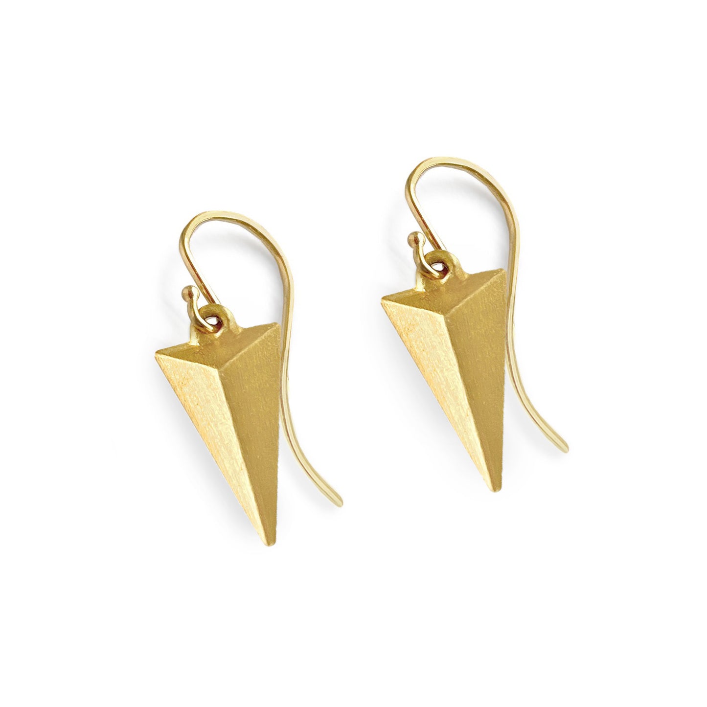 Pyramid Pendant Earrings 18K