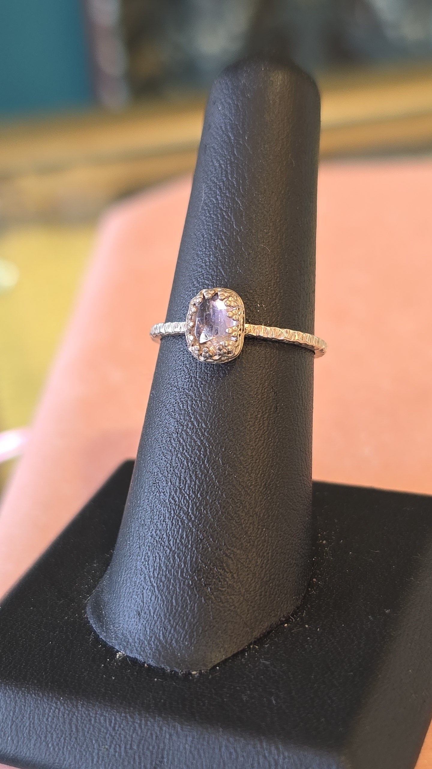 Lavender Rose Cut Lolite Stacker