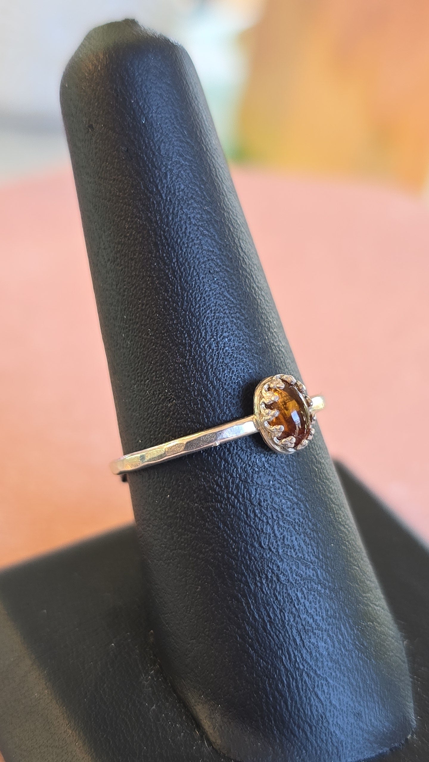 Oval Citrine Stacker Ring
