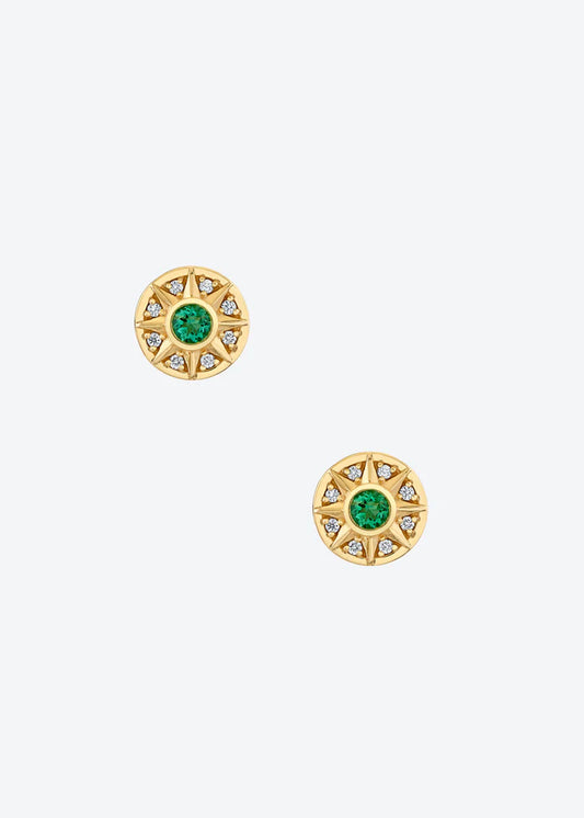 Sundial Studs 14K