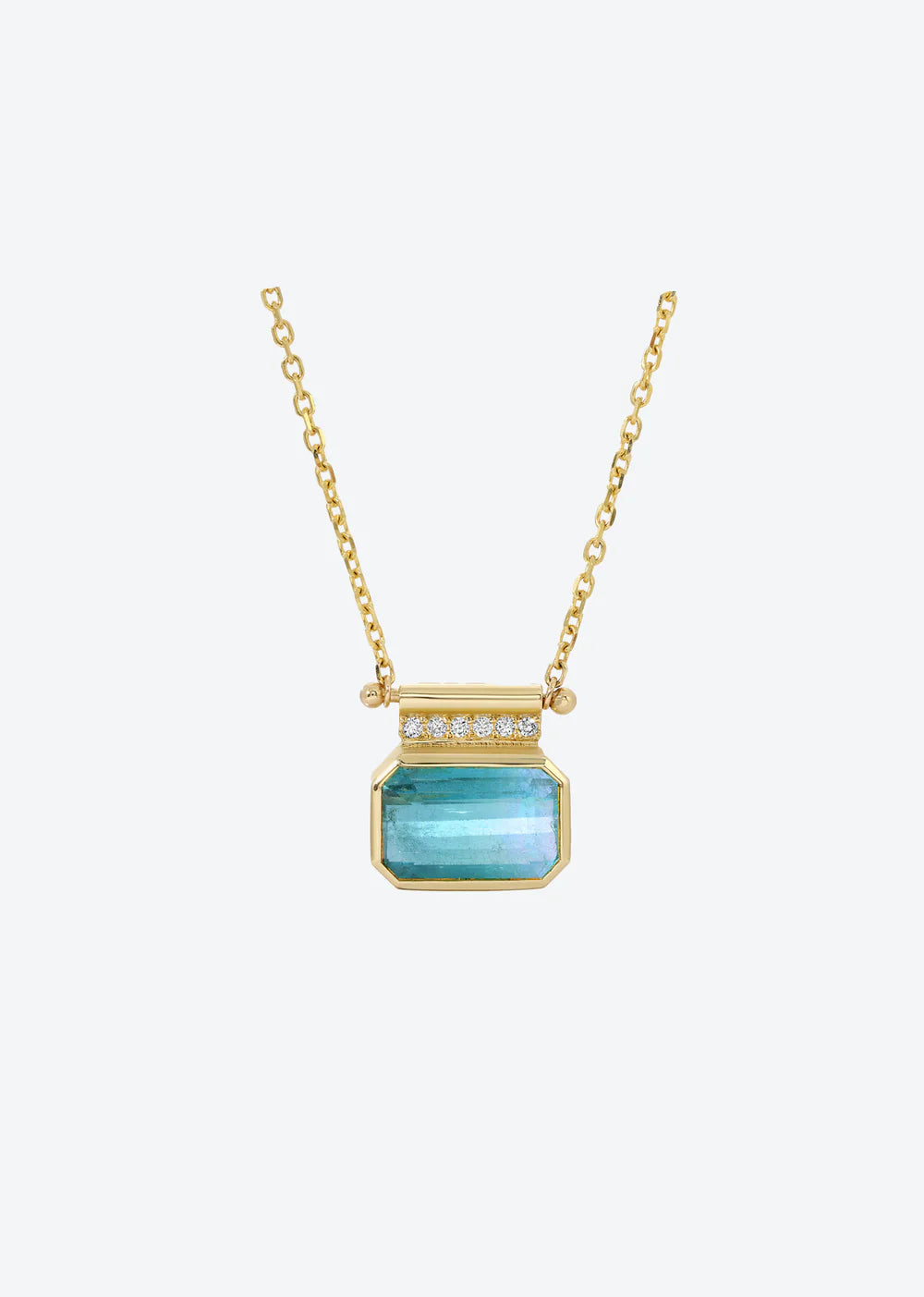 Reverie Necklace in Blue Tourmaline 14K