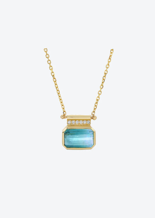 Reverie Necklace in Blue Tourmaline 14K