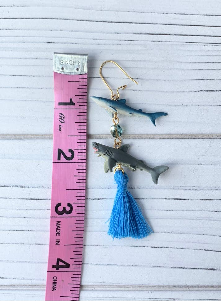 Tiny Jaws Tassel Earrings