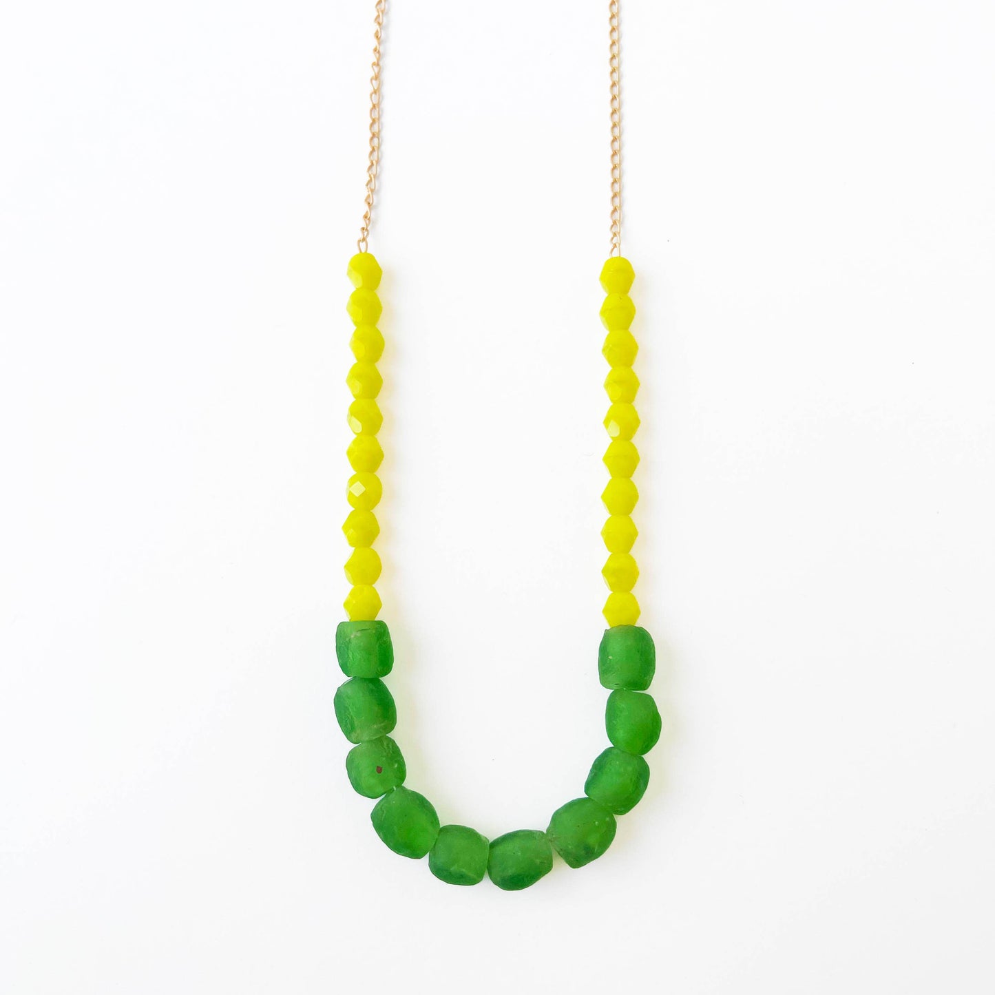 Recycled African Glass And Mixed Bead Necklace