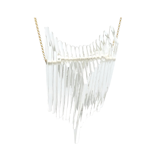 Clear Kinetic Shield Necklace