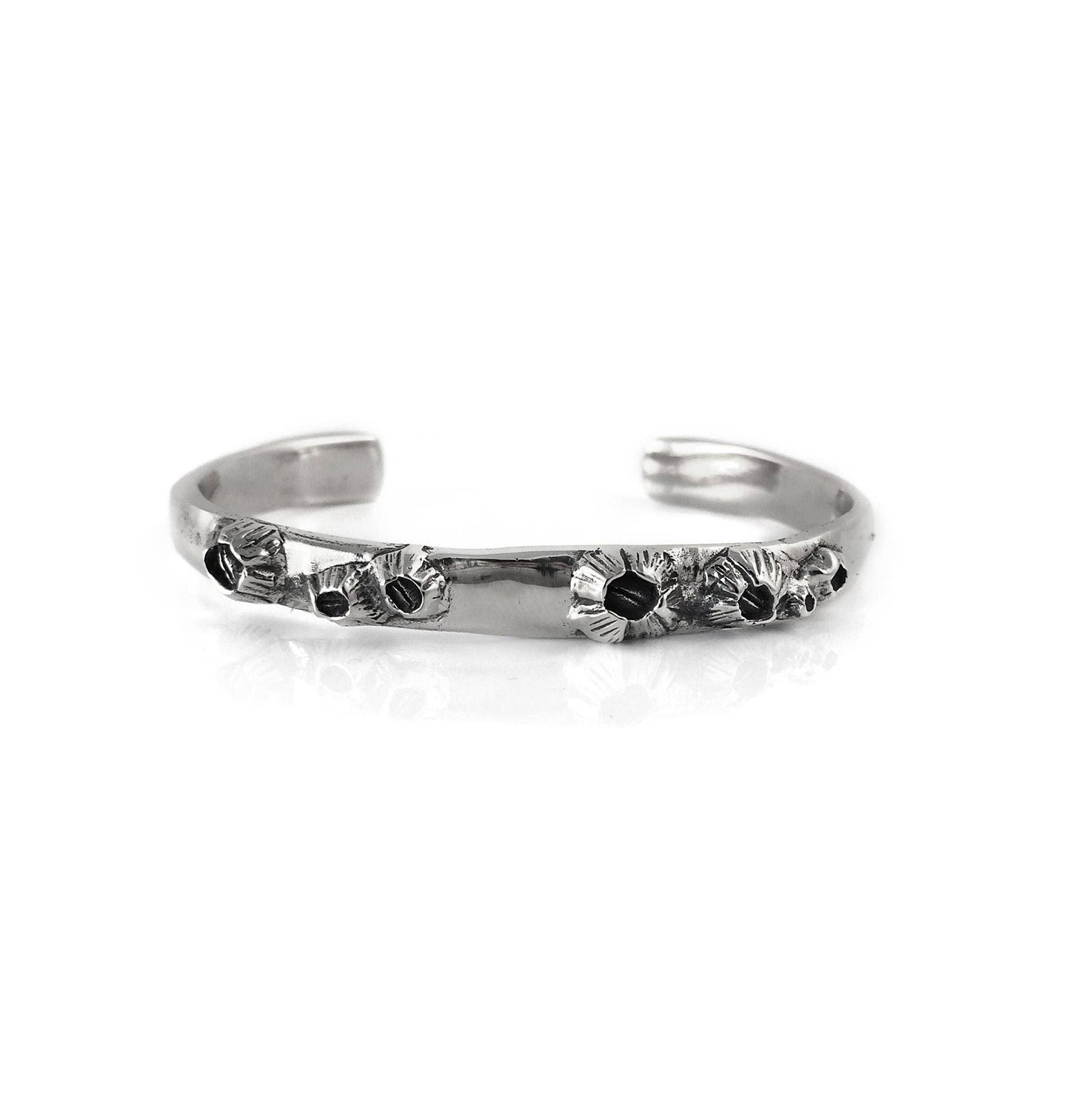 Barnacled Cuff Bracelet: Sterling Silver