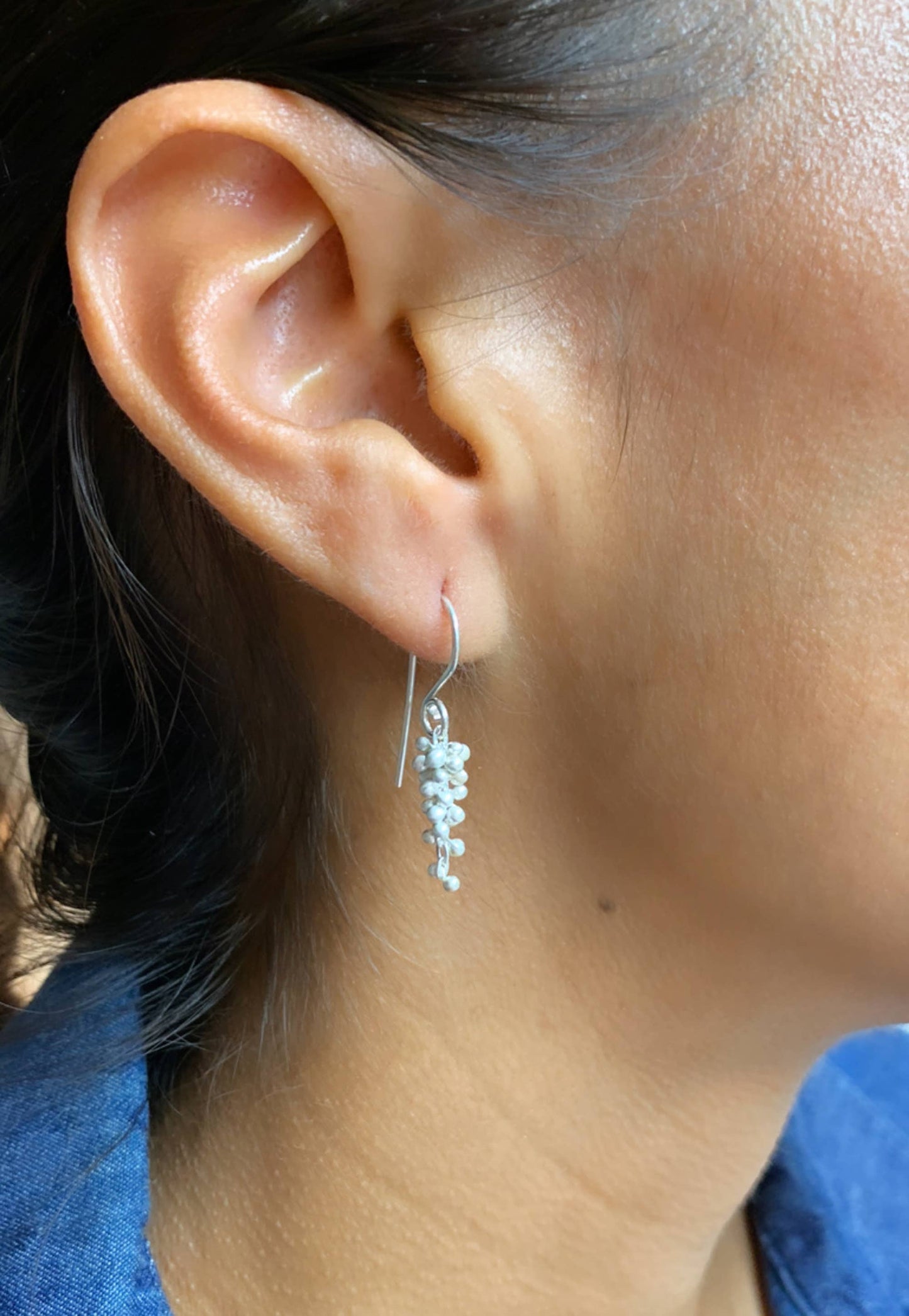 Wisteria Caviar Earrings-Small