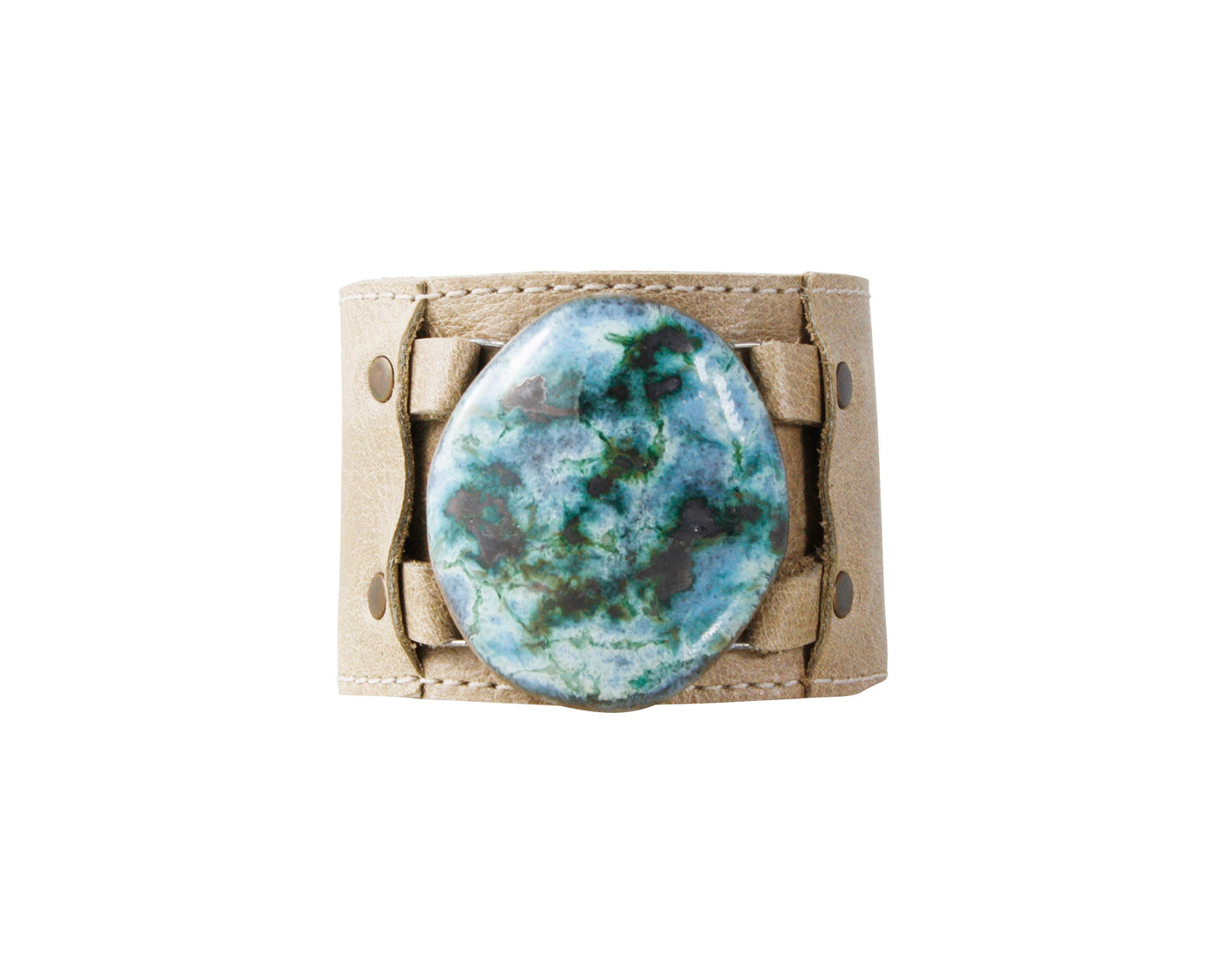 Gem Cuff - Leather
