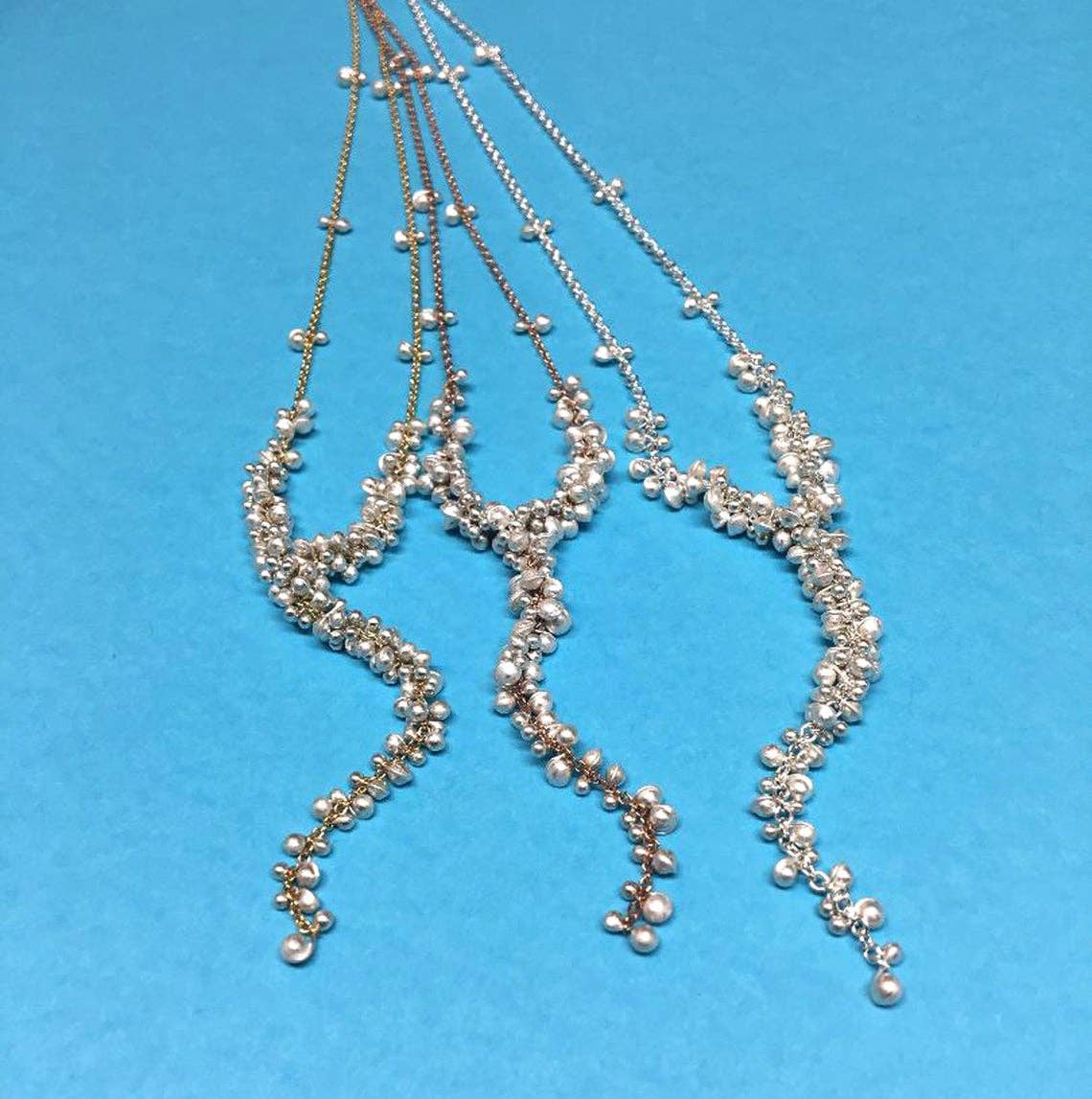 2 inch Cascading Wisteria Necklace- 18 inches
