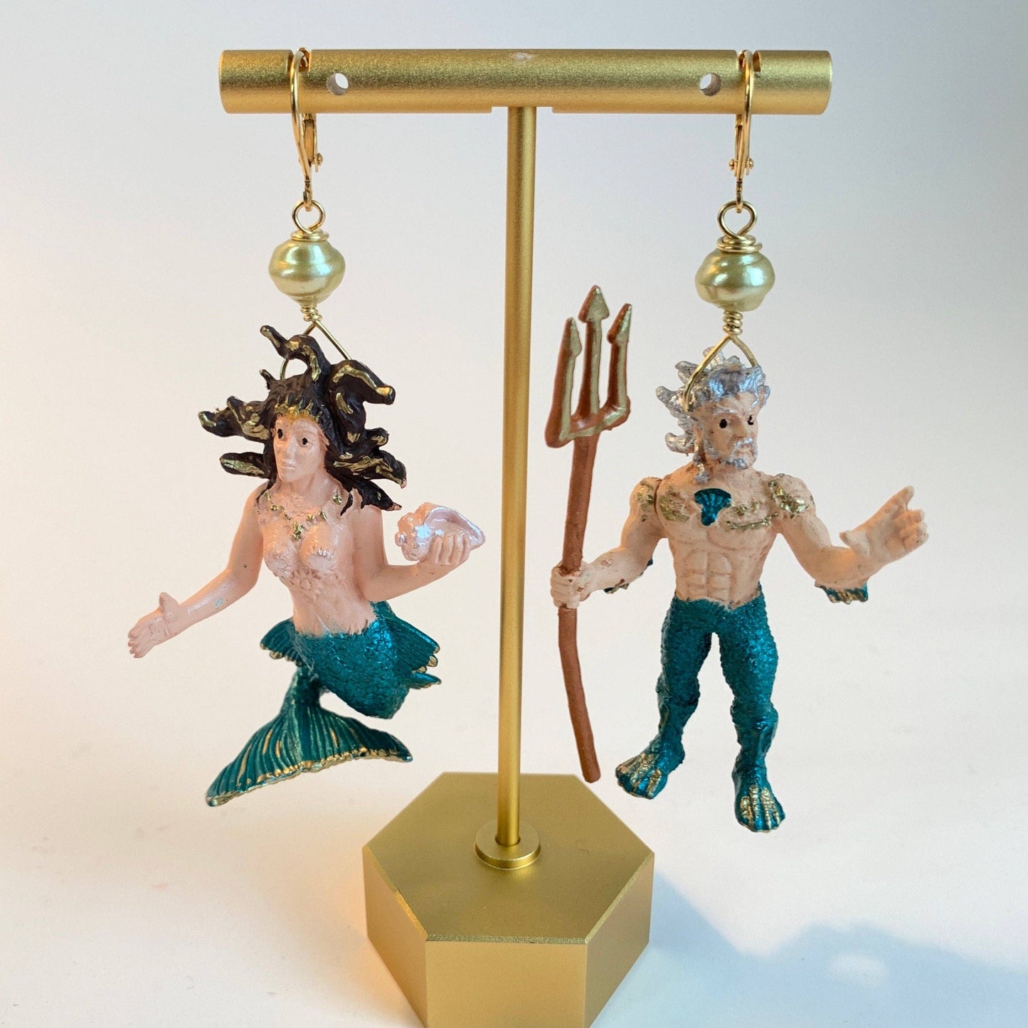 Mermaid and King Triton Earrings