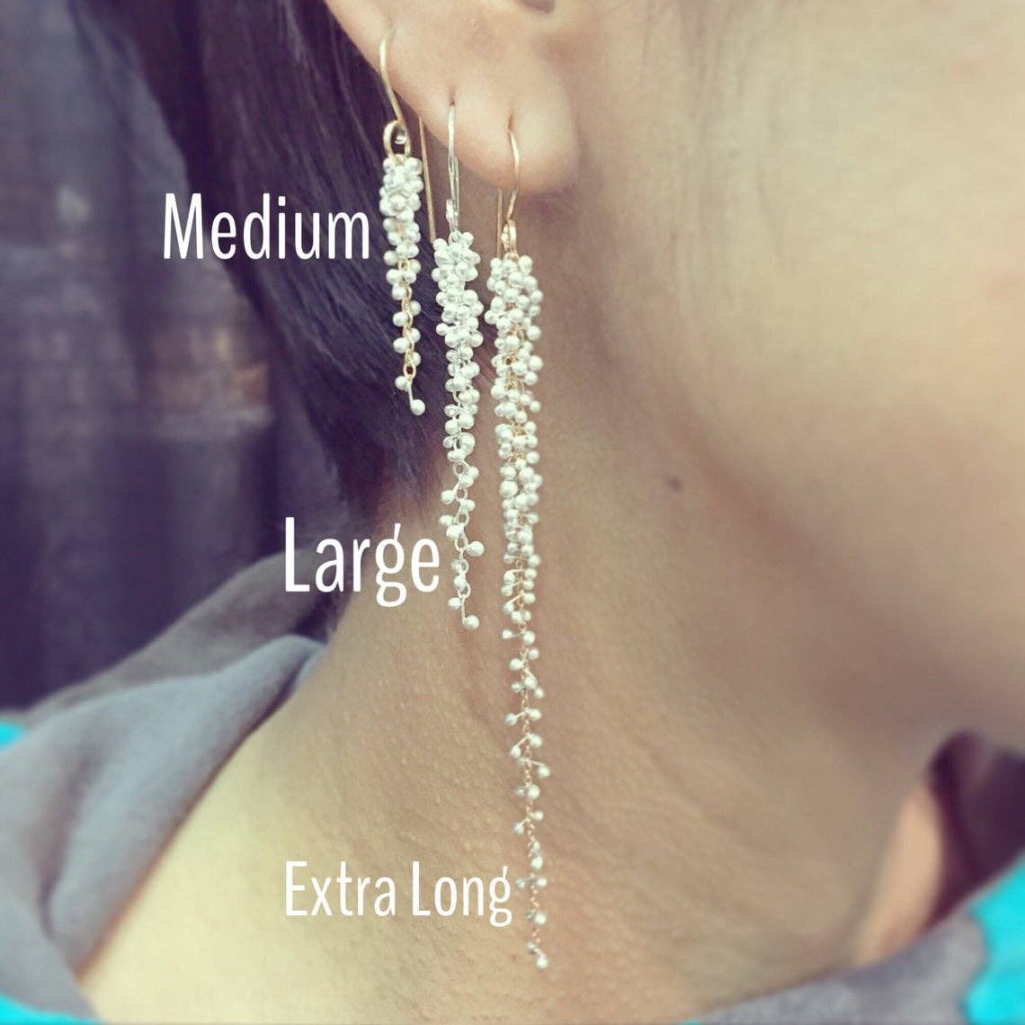 Wisteria Caviar Earrings- Medium