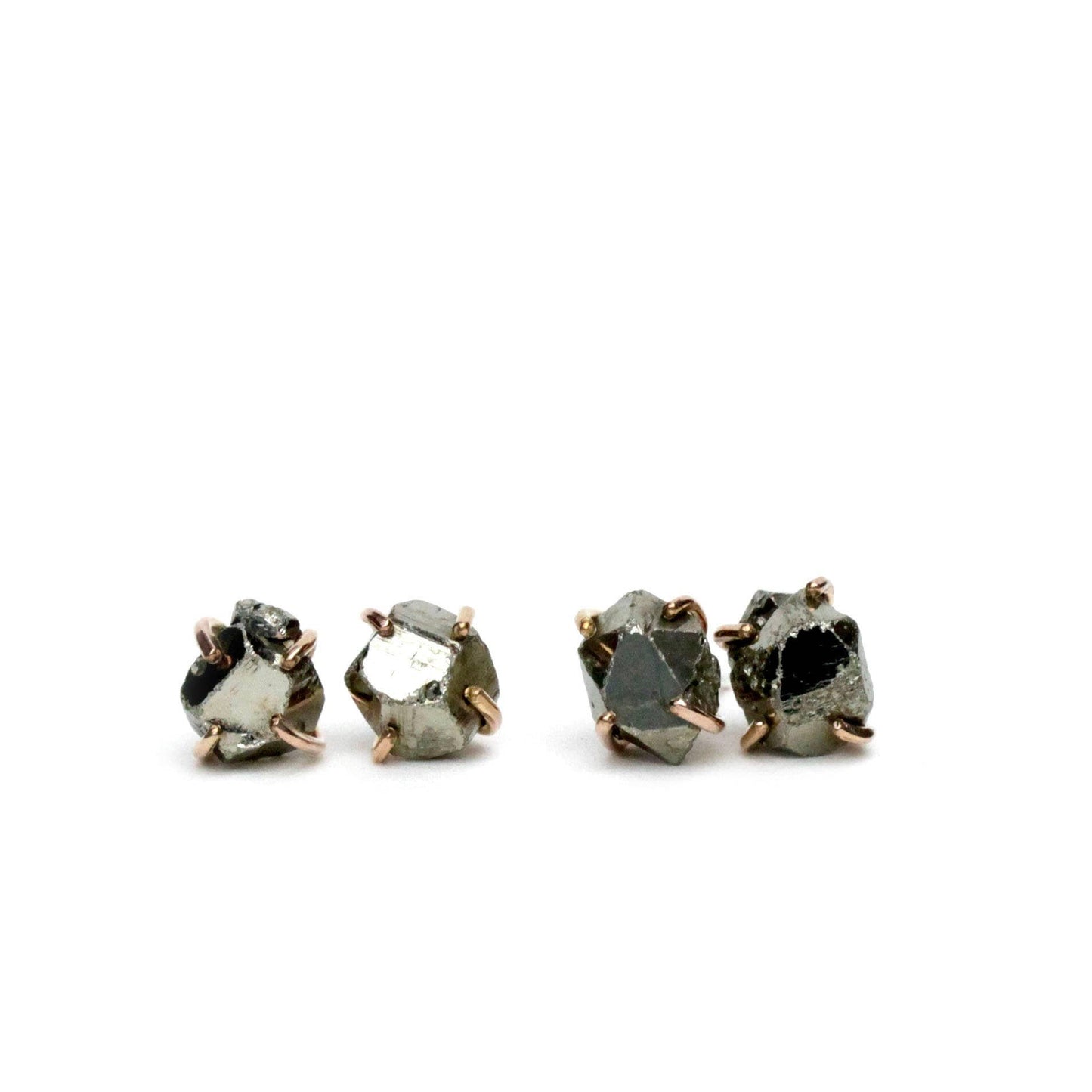 Raw Pyrite Studs