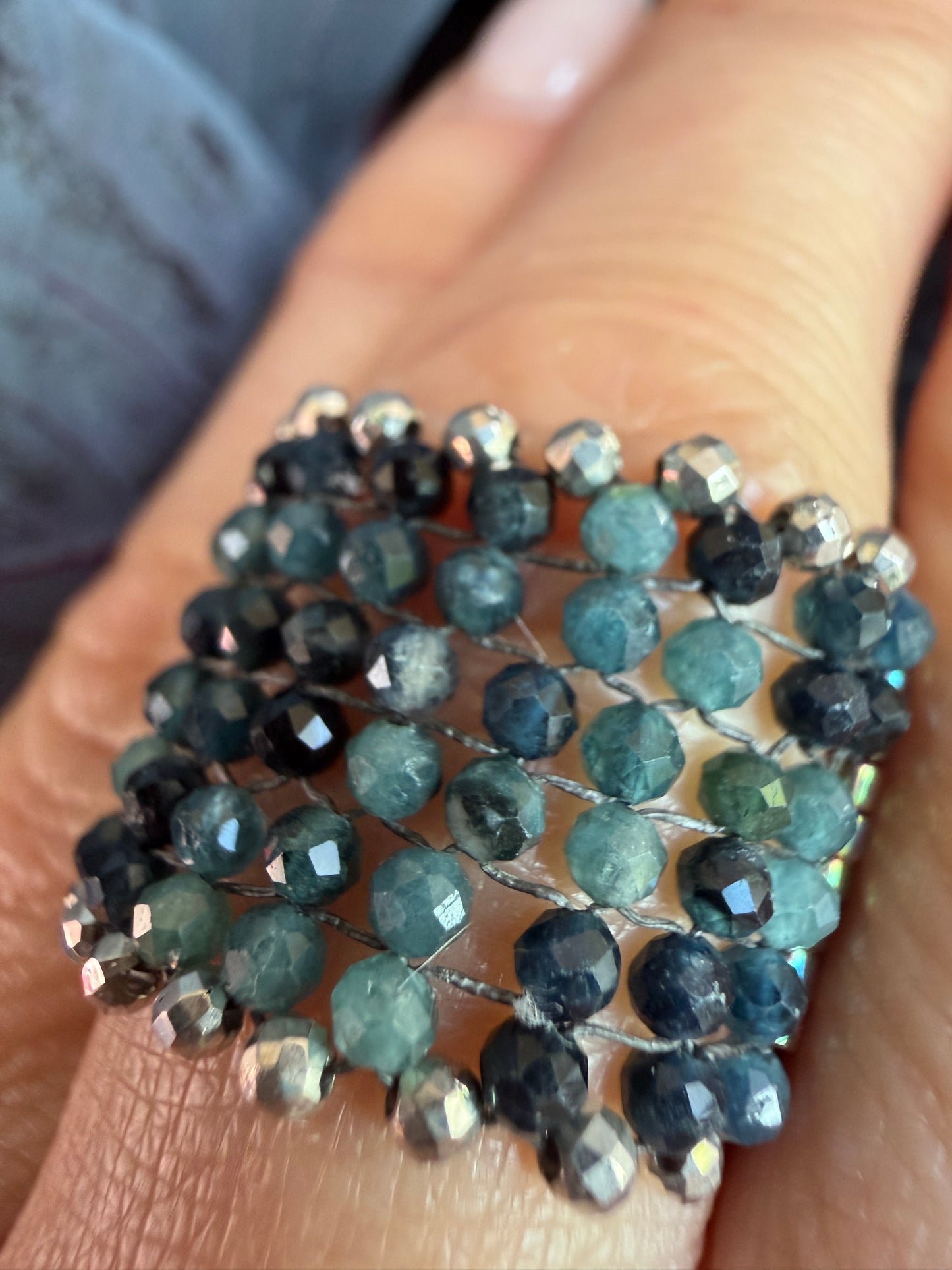Hand Stitched Gradirate ring- 6 row