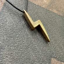 Load image into Gallery viewer, Bronze Lightning Bolt pendant Necklace