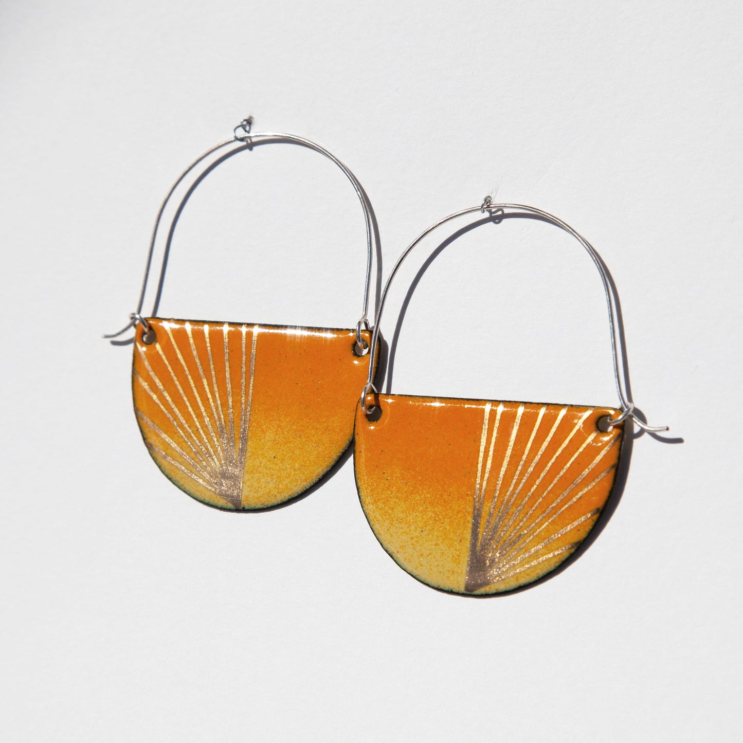 Orange and Yellow Gradient Deco Hoops