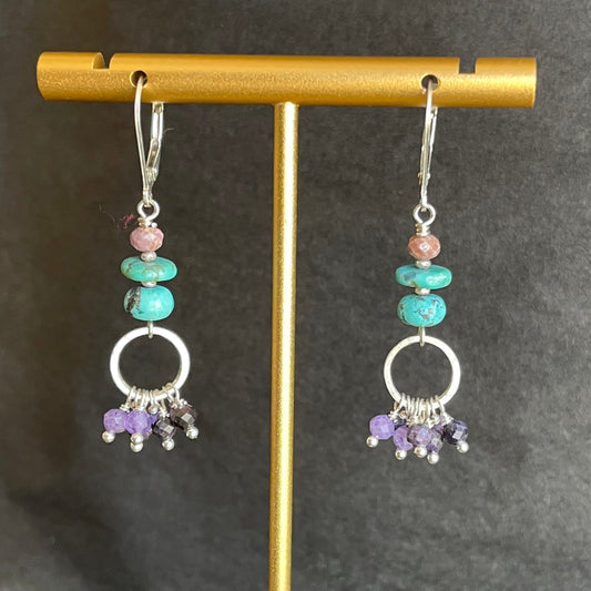 Phosphosiderite dangle Earrings