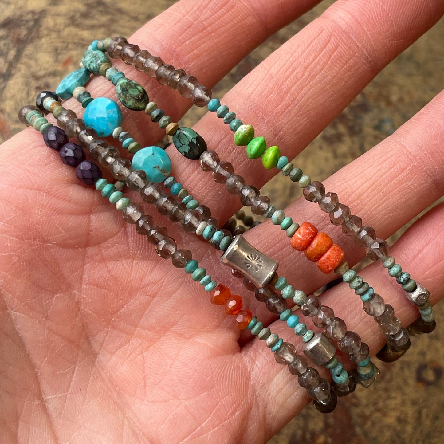 Semiprecious Stones multi-function strand