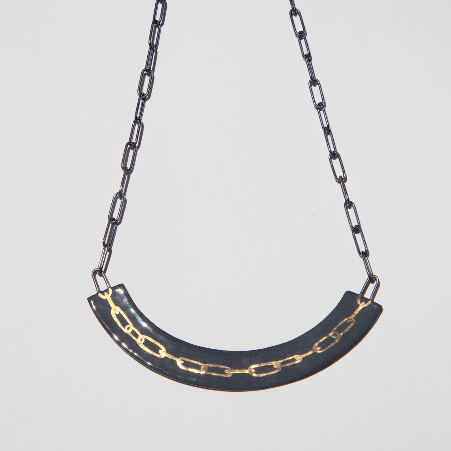 Black and Gold Chain Necklace - Swoop