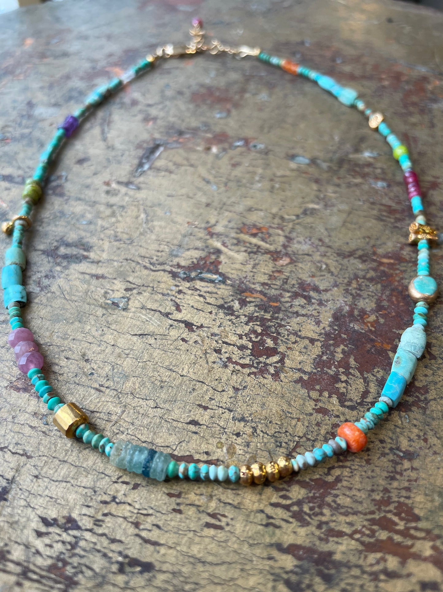 Circus Train Turquoise Necklace