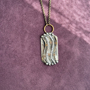 Brass Dog Tag shimmer crystals