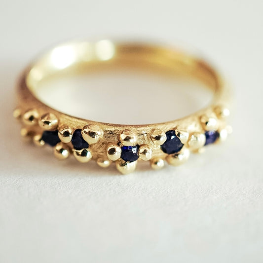 Sapphire Cluster Ring
