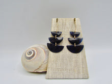 Load image into Gallery viewer, Blue Mussel Triple Half Moons on Gold