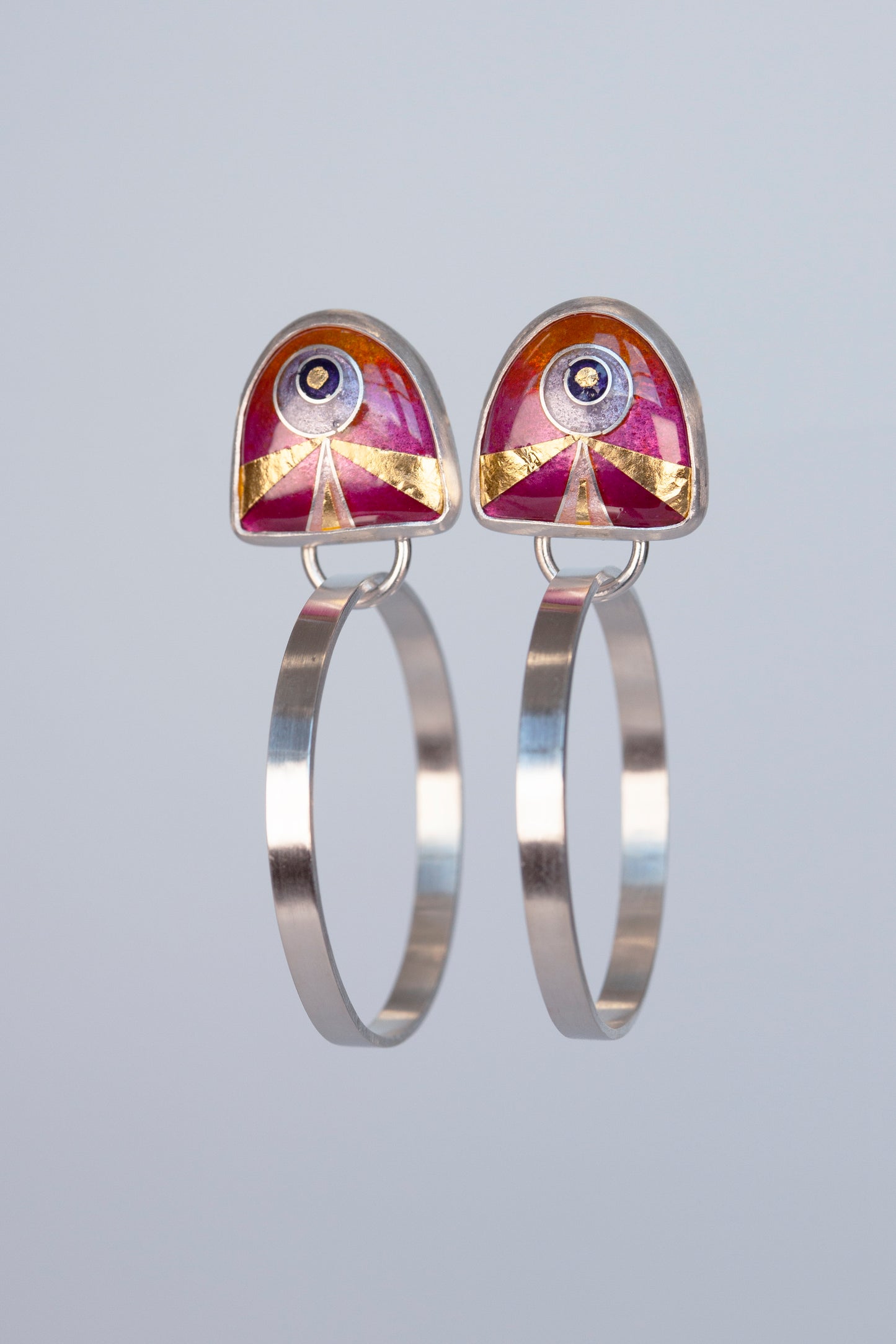 Loopty Hoops-orange and pink background