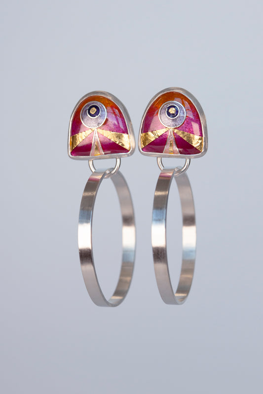 Loopty Hoops-orange and pink background