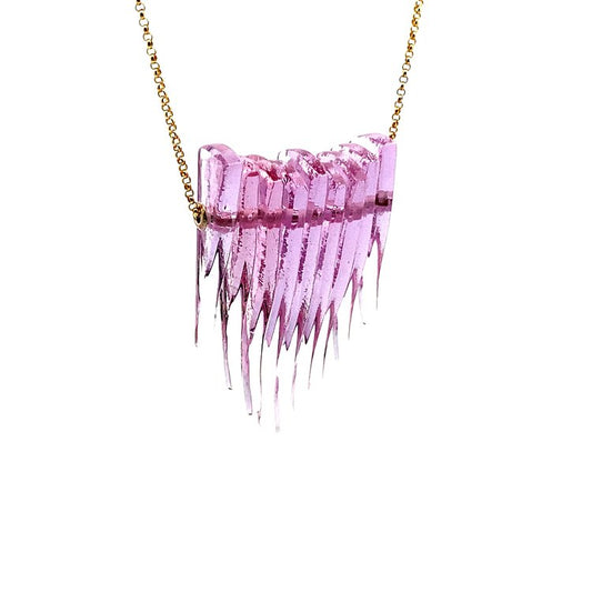 Fuchsia Kinetic Mini Shield Necklace