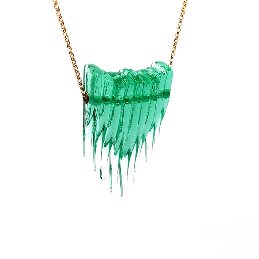 Jade Kinetic Mini Shield Necklace