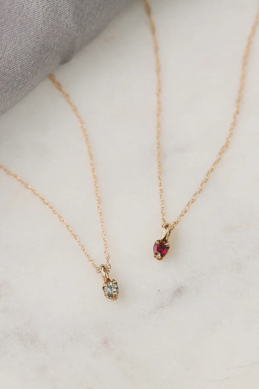 Dainty Opal Pendant Necklace in Sterling