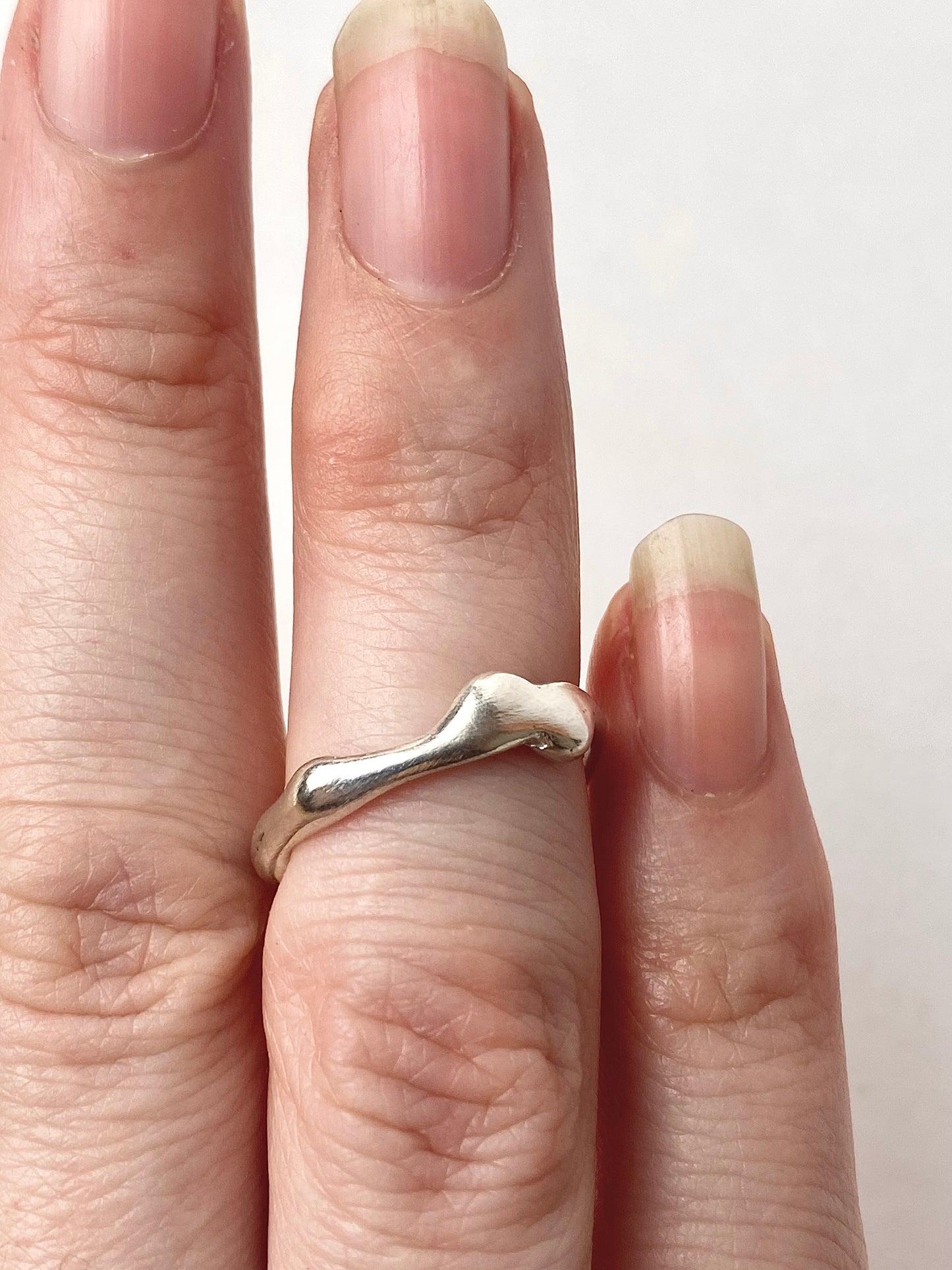 Organically Shaped Sterling Ring Band