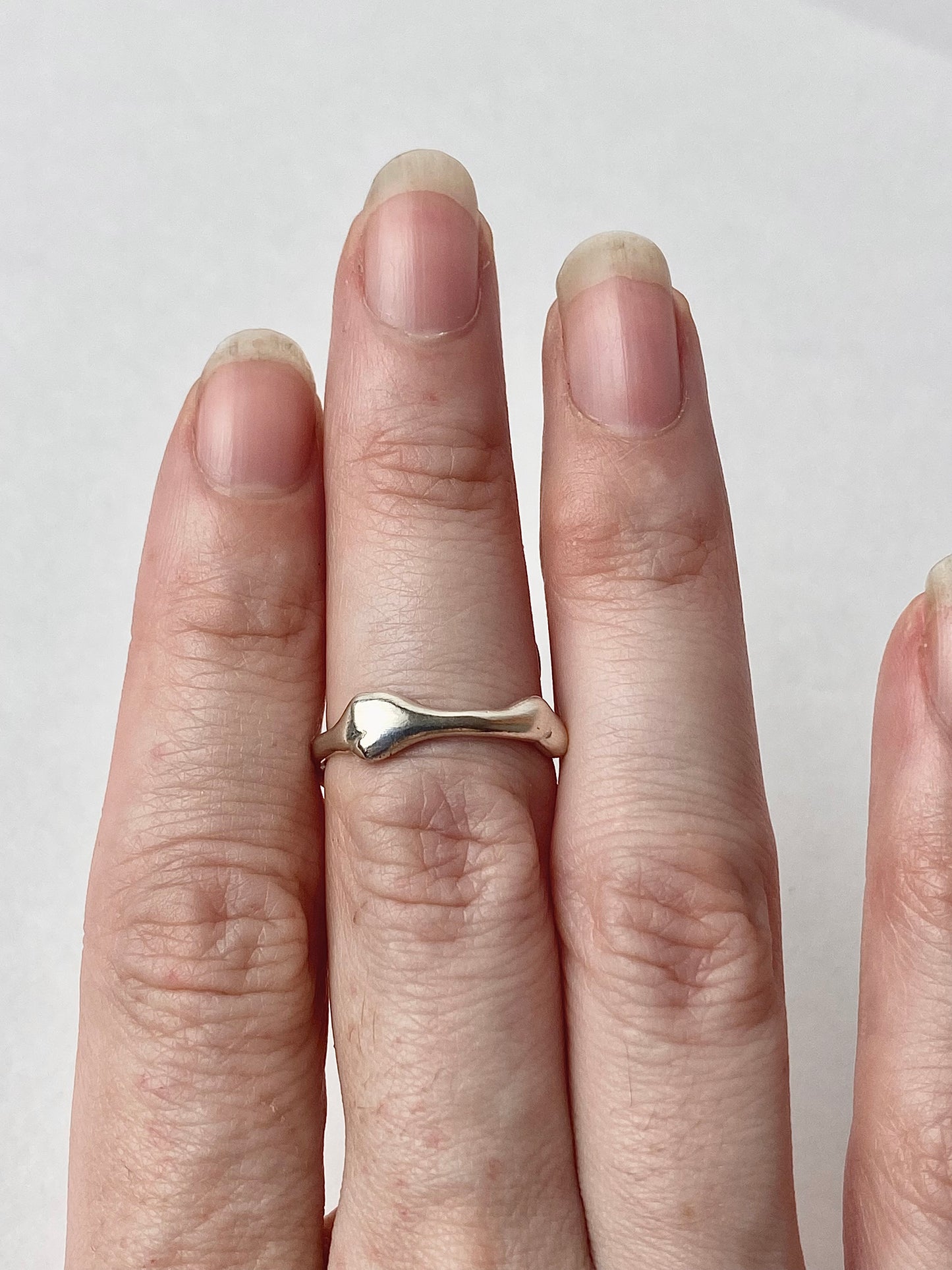 Organically Shaped Sterling Ring Band
