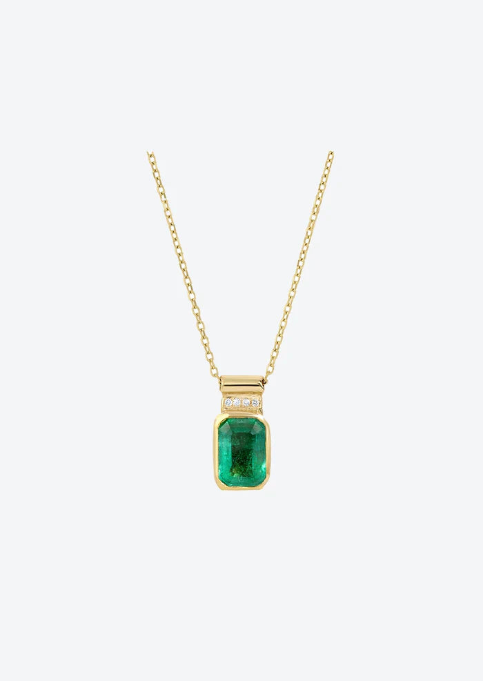 Stardust Necklace in Emerald 14K