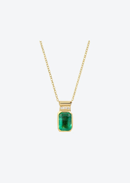 Stardust Necklace in Emerald 14K