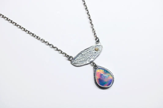 "On These Wings" Necklace (horizontal)