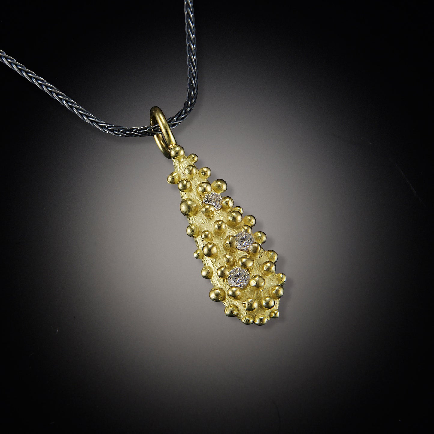 Small Bumpy Teardrop Pendant