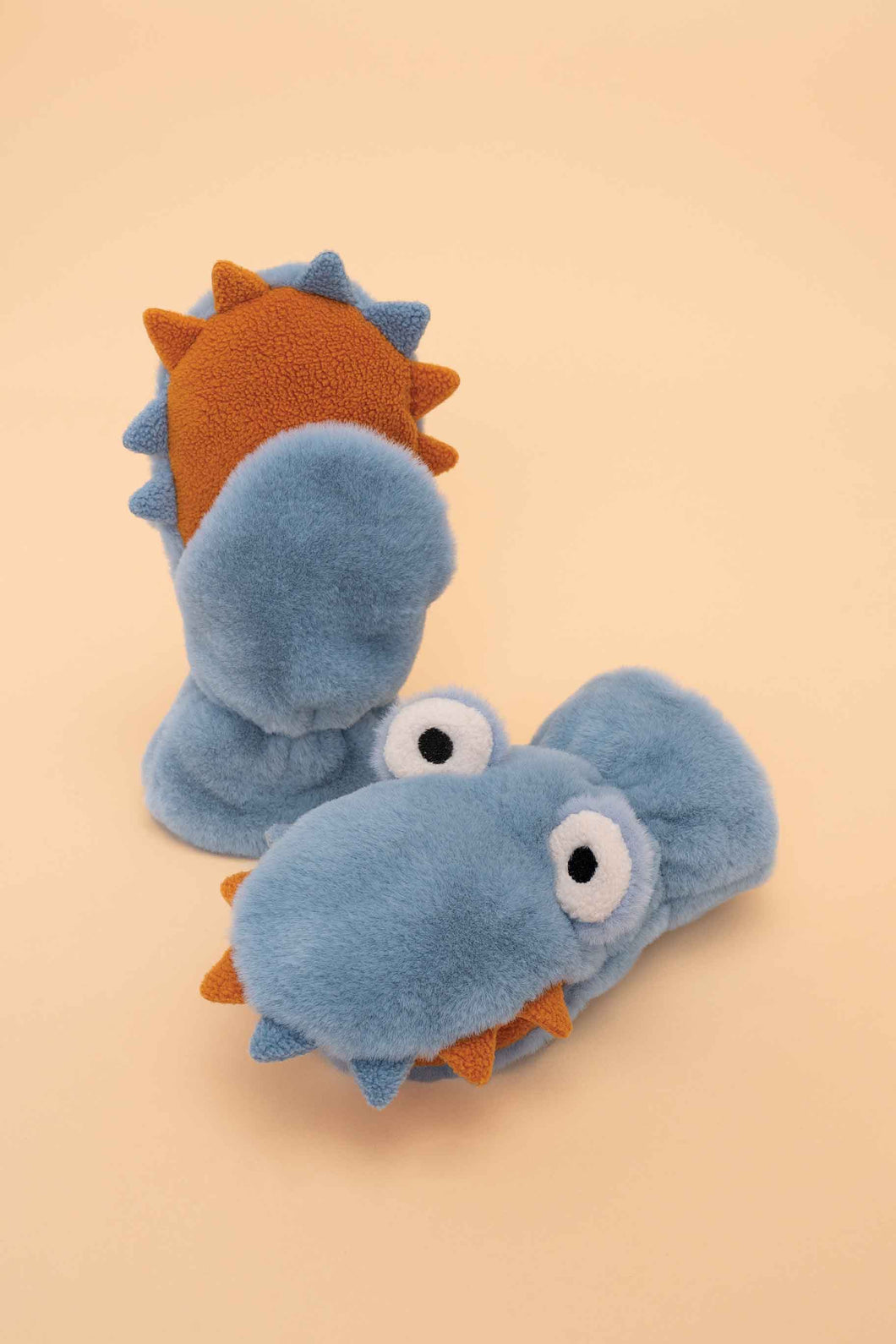 Kids Goofy Monster Fluffy Mittens - Ice