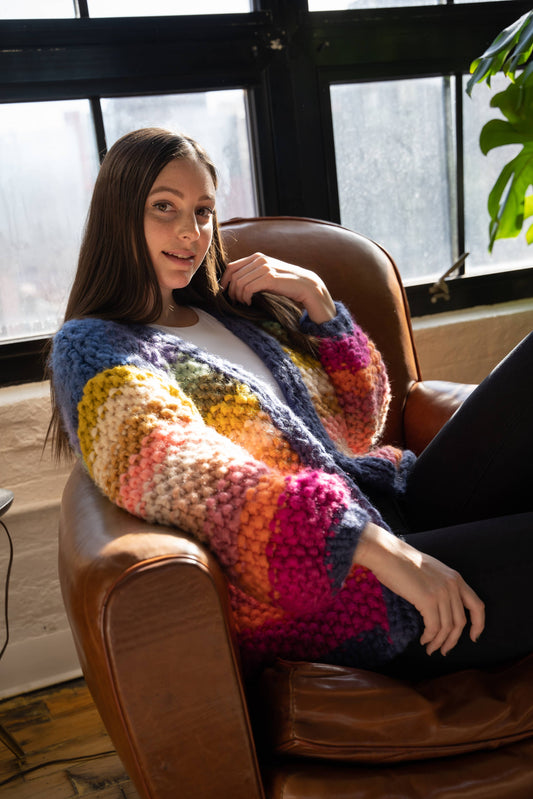 Rainbow Knit Cardigan