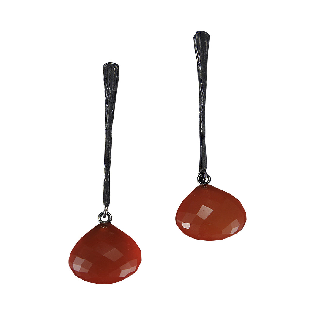 Long Drop Earring with Carnelian