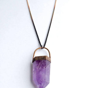 Large Amethyst Crystal Necklace