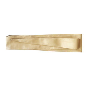 Obi Leather Wrap Belt- Bone