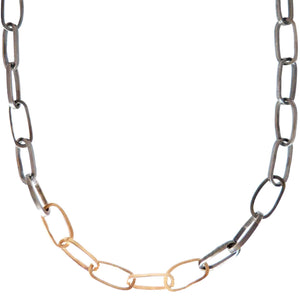 Heavyweight Black and Gold Chain Necklace