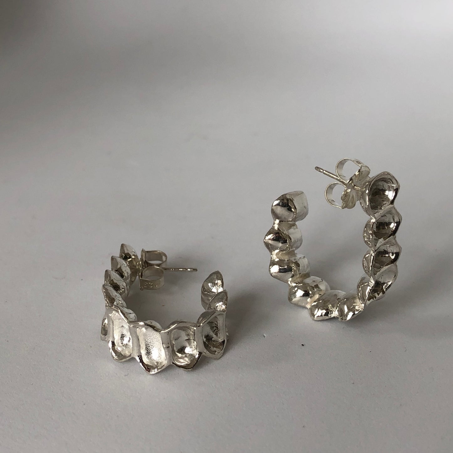 Teacup Hoop Earring with post
