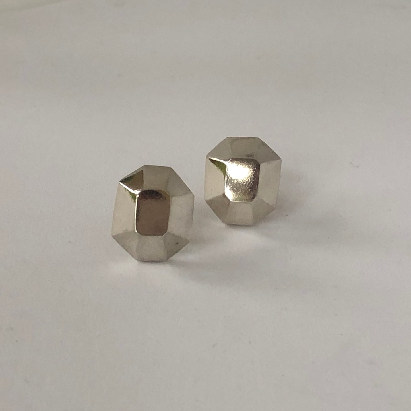 Sterling Silver Deco Stud Earring